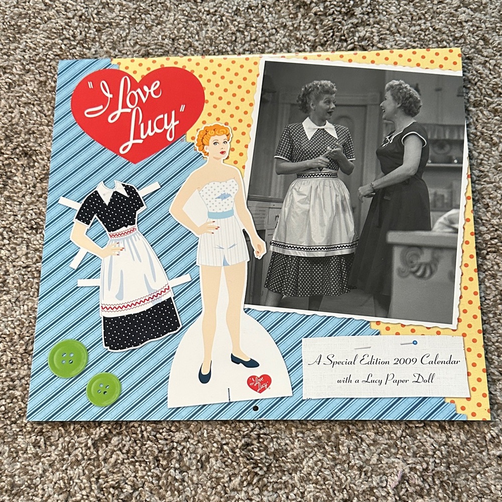 I Love Lucy 2009 Special Edition Calendar *NO Paper doll*